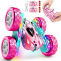 Zalneo Coche RC color rosa 4WD, control remoto, barra de luz LED de...