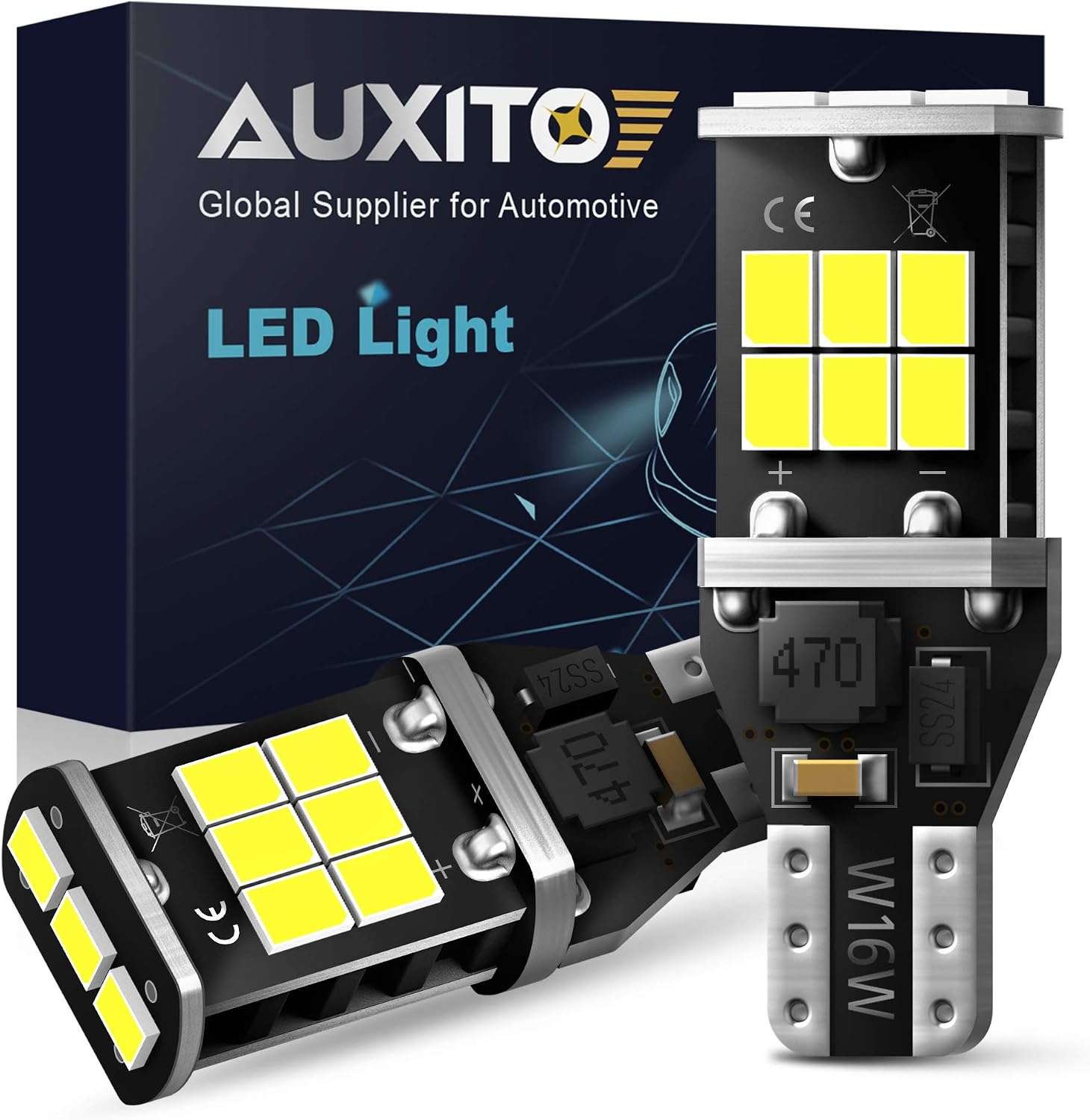 AUXITO Bombilla LED 912 921 para luz de respaldo, luces de marcha a...