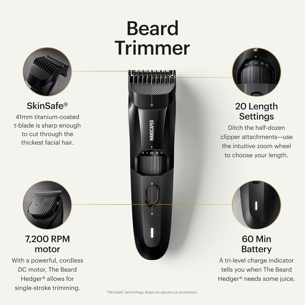MANSCAPED The Beard Hedger - Cortadora de barba para hombre, rueda...