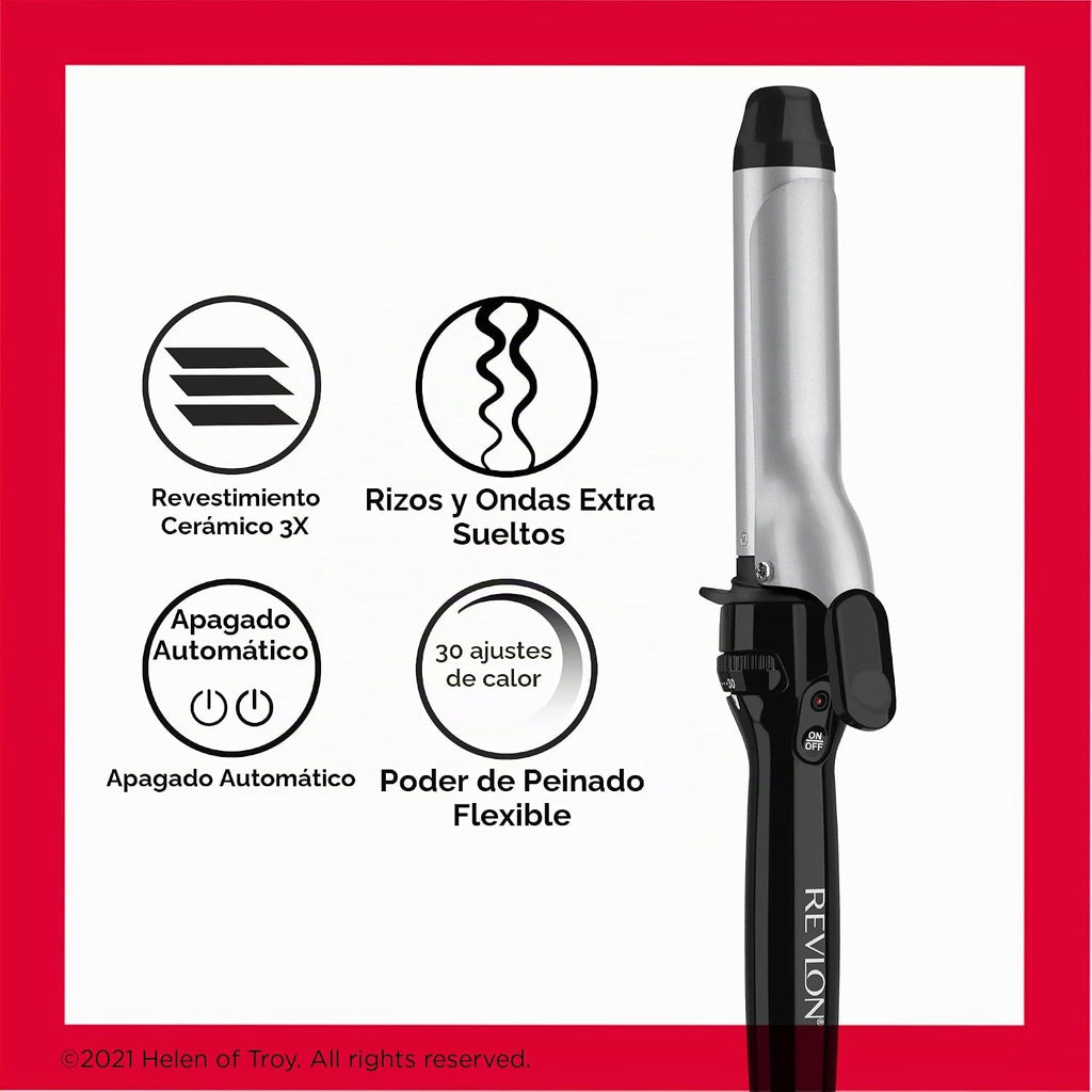 Revlon Perfect Heat Rizadora de Cerámica Triple | Para Rizos Suaves...