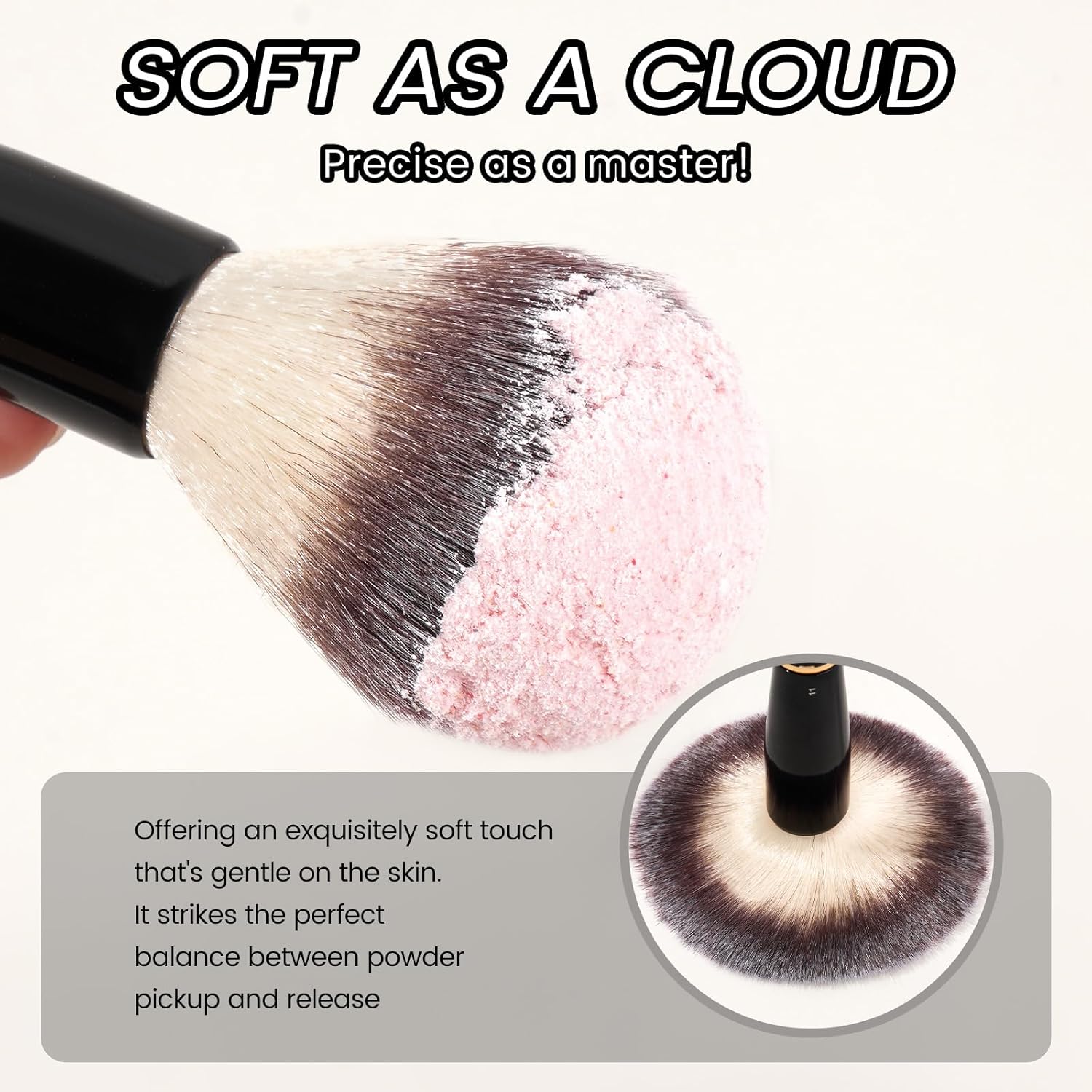 MAANGE Juego de 16 brochas de maquillaje profesionales para base de...