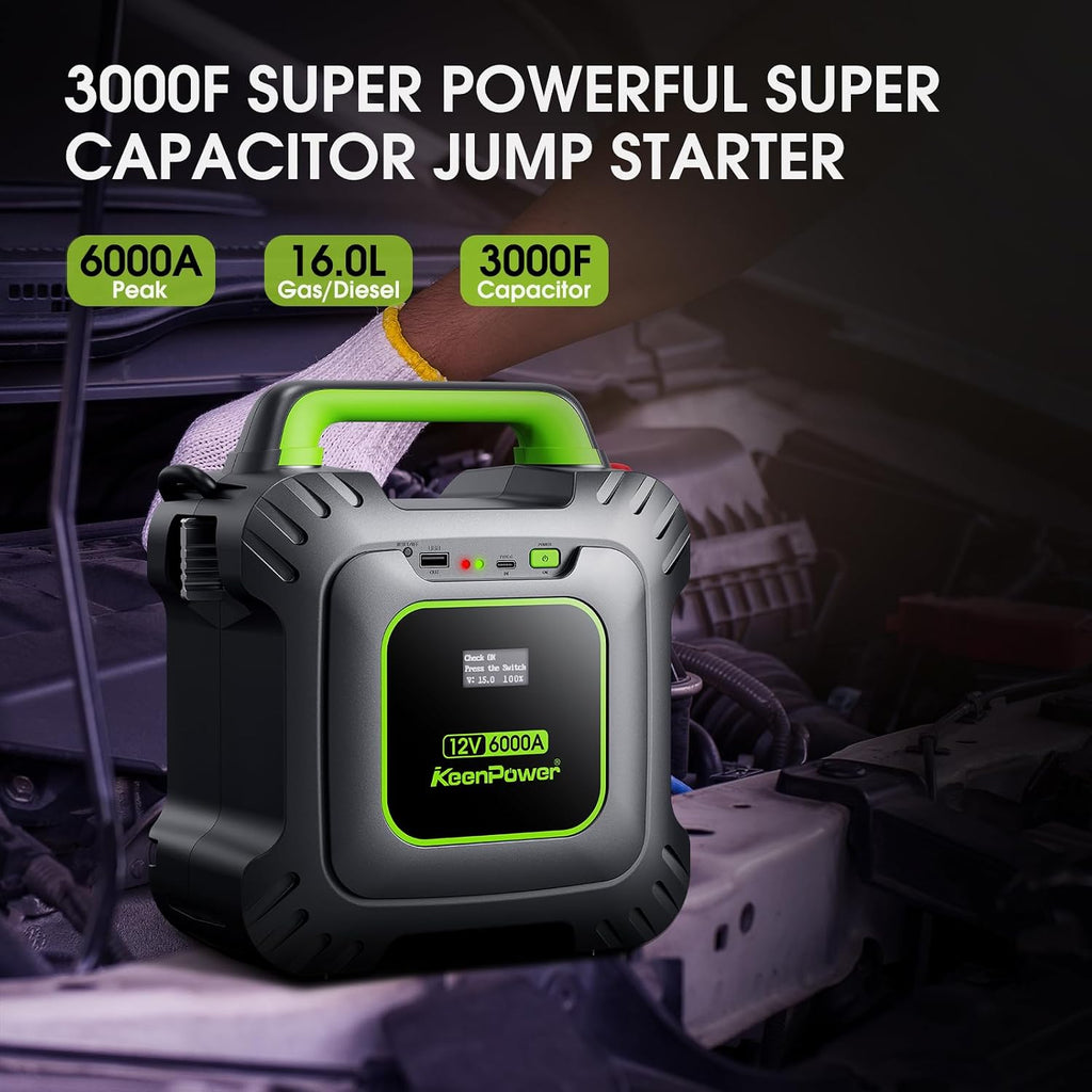 KeenPower Arrancador de batería de supercondensador 6000A [Versión...