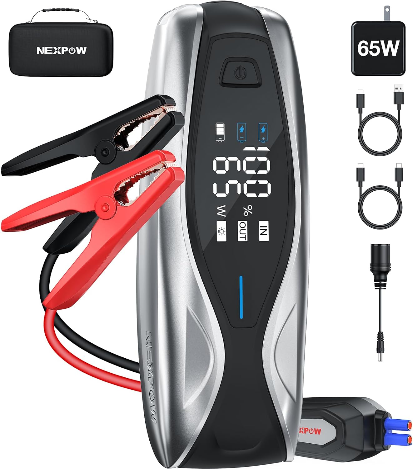 NEXPOW X7 Arrancador de 10000A con Cargador Rápido de 65W (Todo Gas...