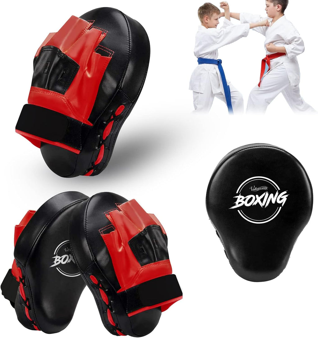 Valleycomfy - Manoplas de boxeo curvadas de piel sintética para ent...