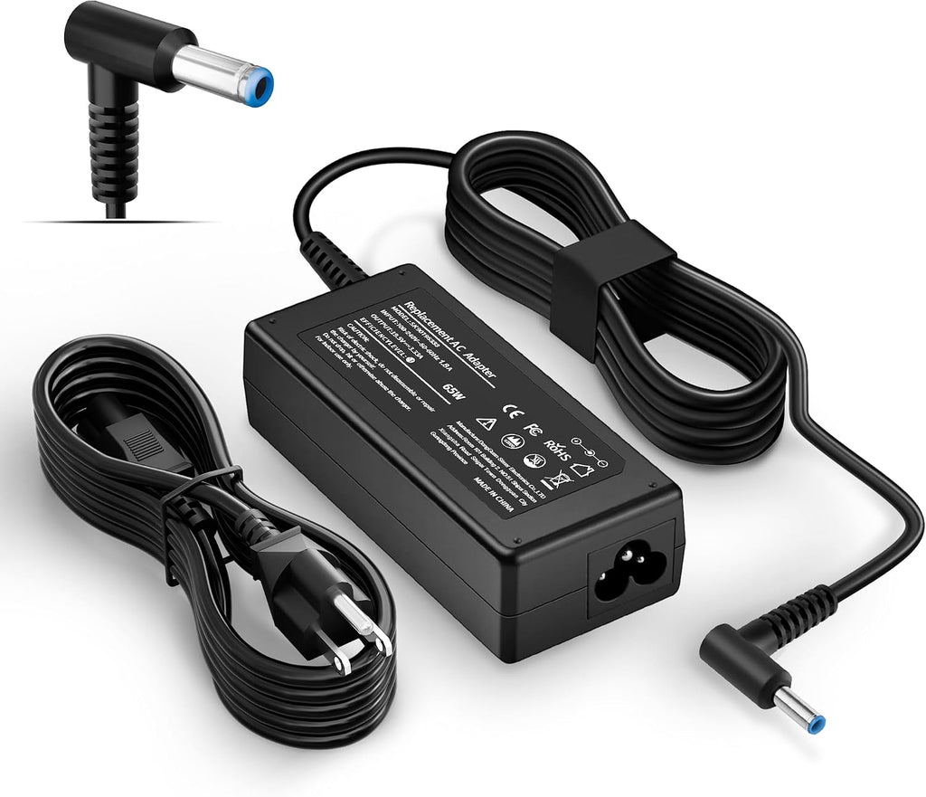 Cargador para portátil compatible con HP Laptop 65W 45W Cargador de...