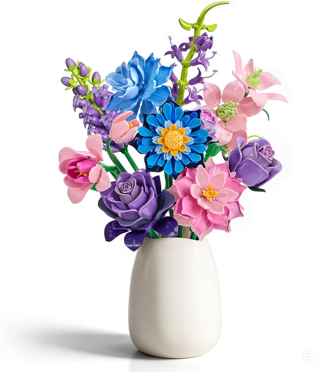 EWED Impressionist Water Lily Flowers Bouquet Building Set for Adul...