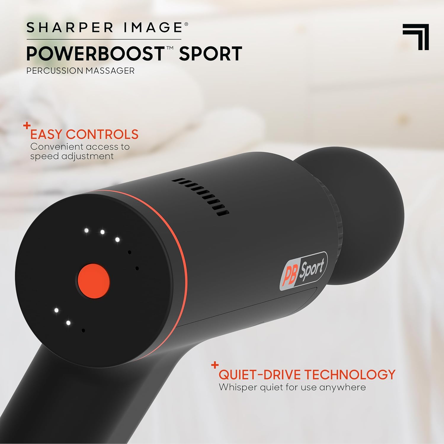 Sharper Image® Powerboost™ - Masajeador deportivo de percusión, dis...