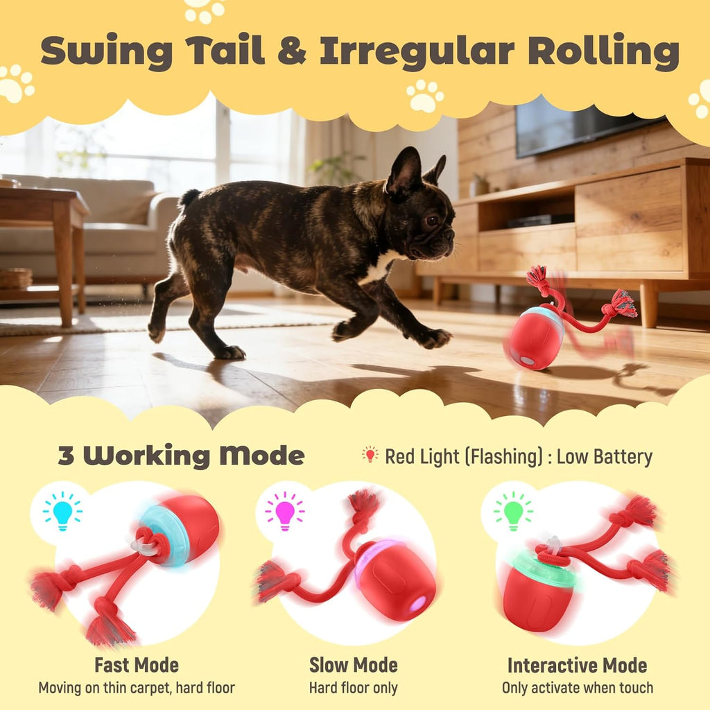 COPHCY Juguetes interactivos para perros, juguete automático para p...