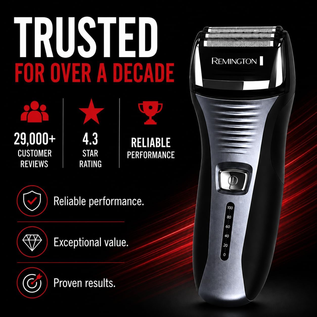 Afeitadora eléctrica Remington F5-5800 para hombres, color negro