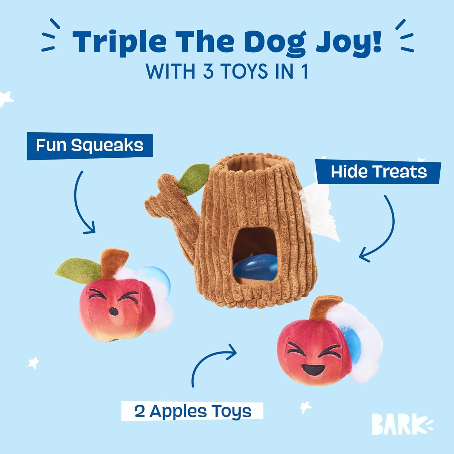 Barkbox Juguetes para perros \u2013 Them Apples 3 en 1 Rompecabezas...
