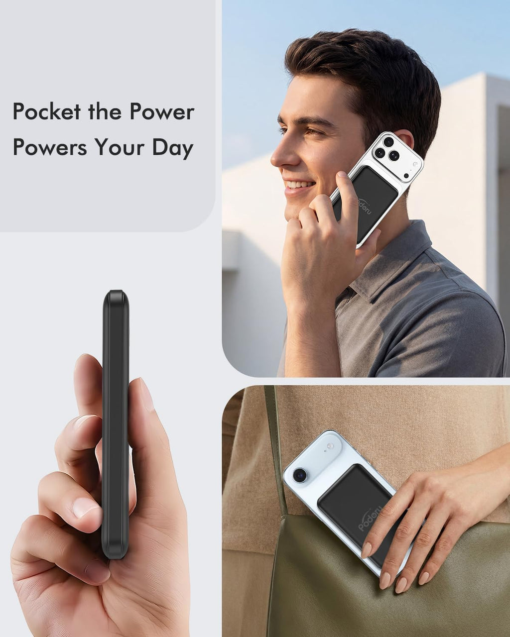 podoru Magsafe Power Bank, cargador portátil magnético de 10000 mAh...