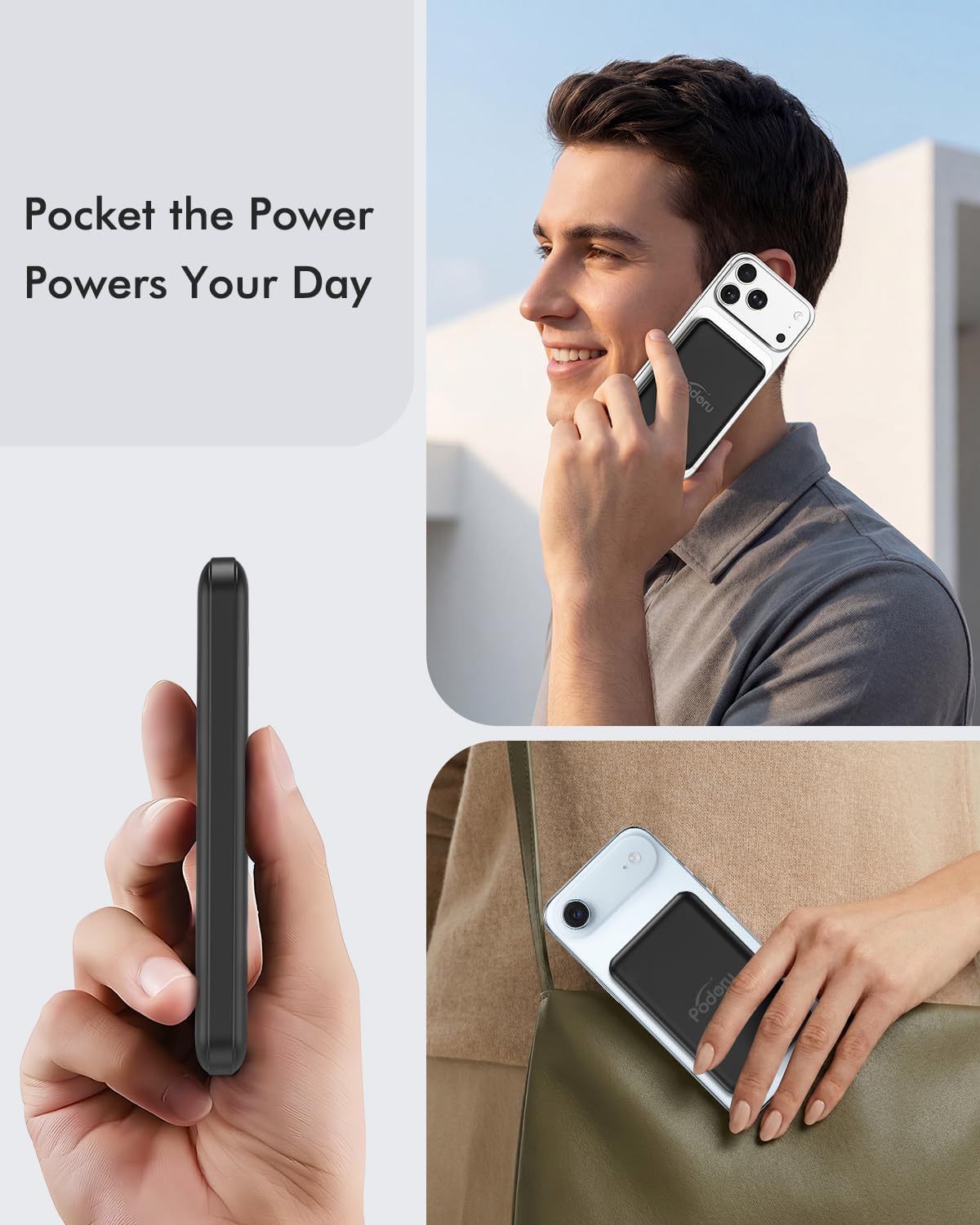 podoru Magsafe Power Bank, cargador portátil magnético de 10000 mAh...