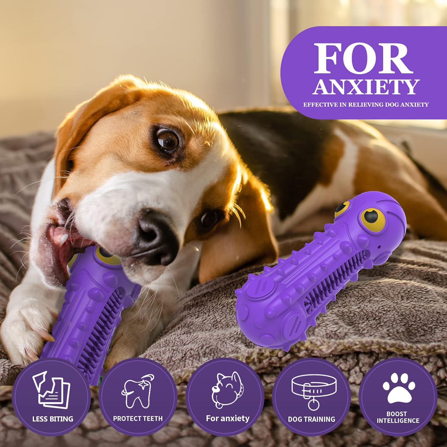 ZIKATON Juguetes chirriantes para perros masticadores agresivos, ju...