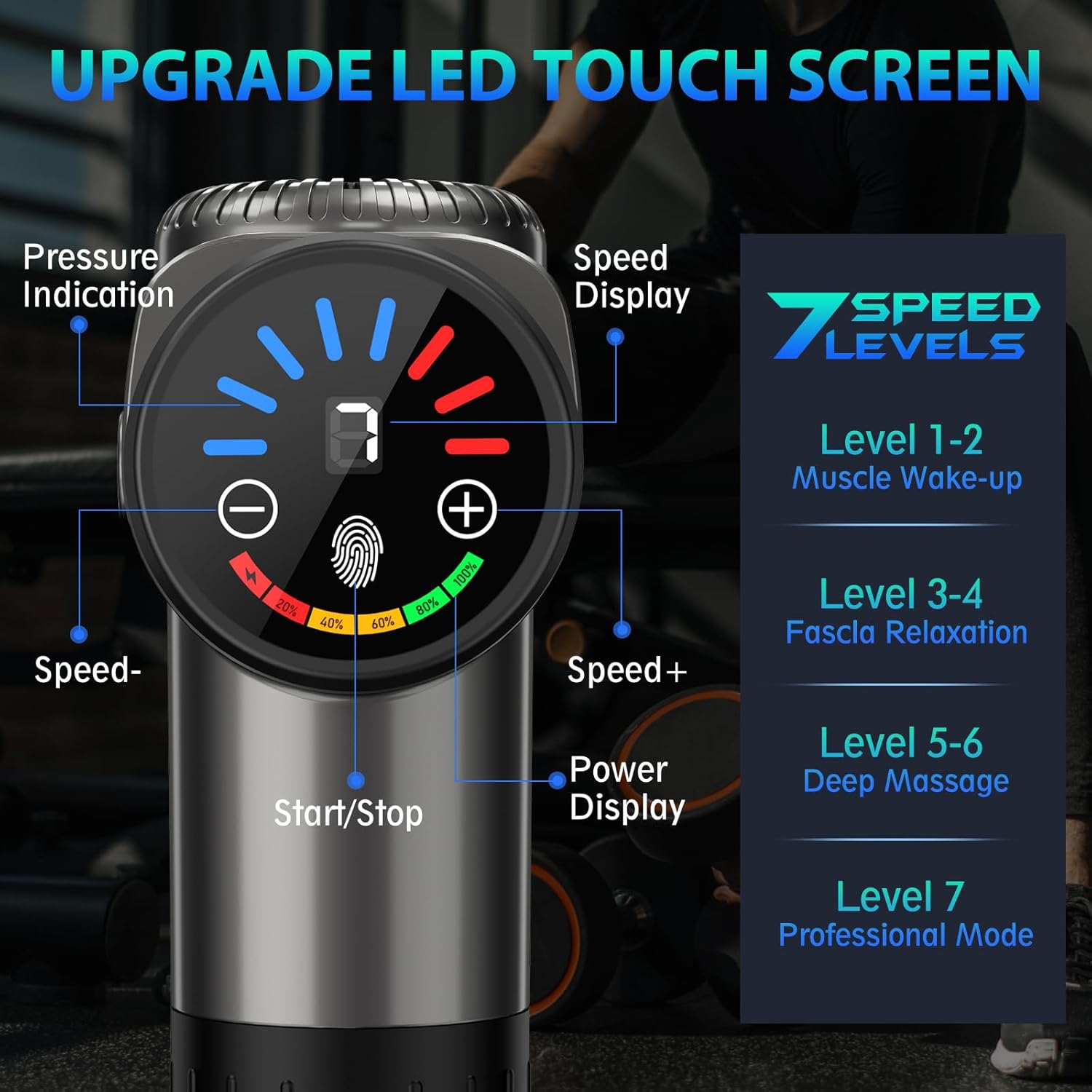 Pistola para masajes Toloco\u2013T11 Pro, de mano, para tejido musc...