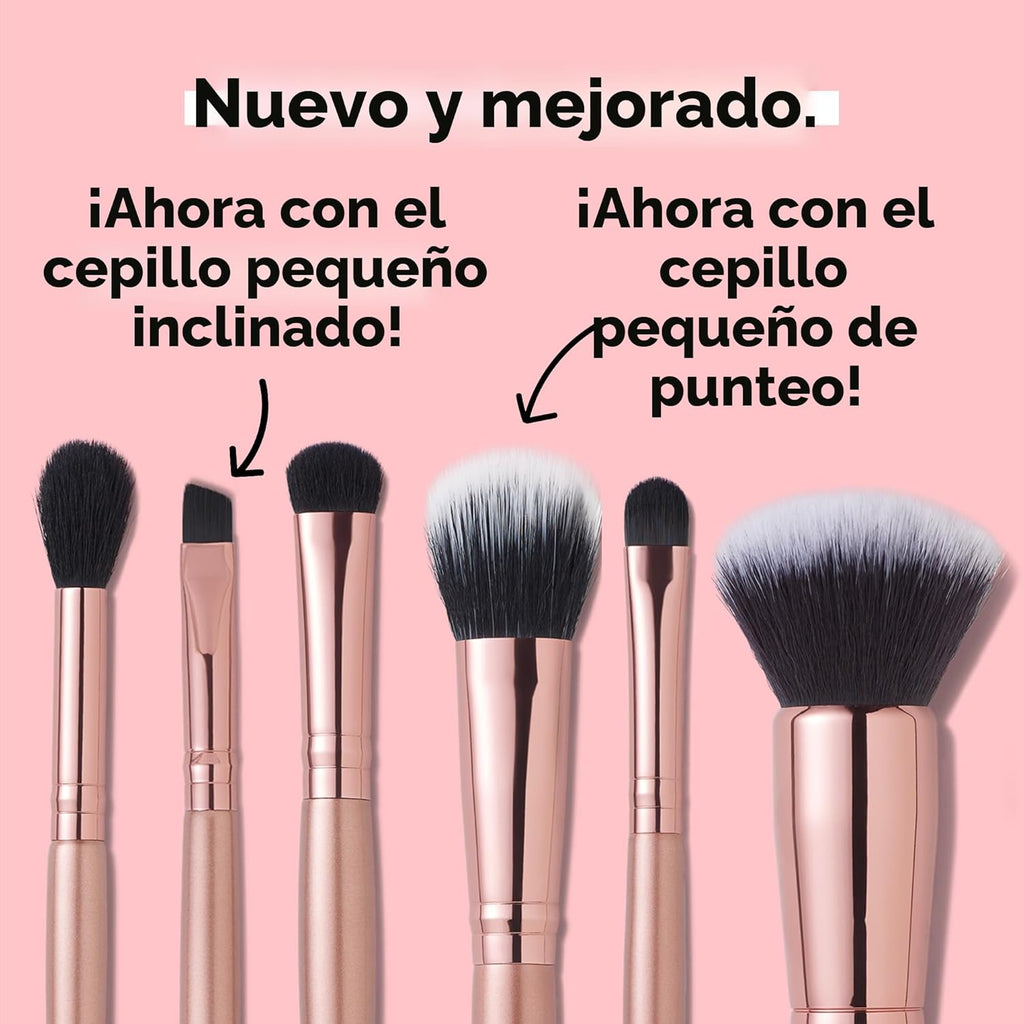 e.l.f. Kit facial impecable, colección de pinceles de 6 piezas, pin...