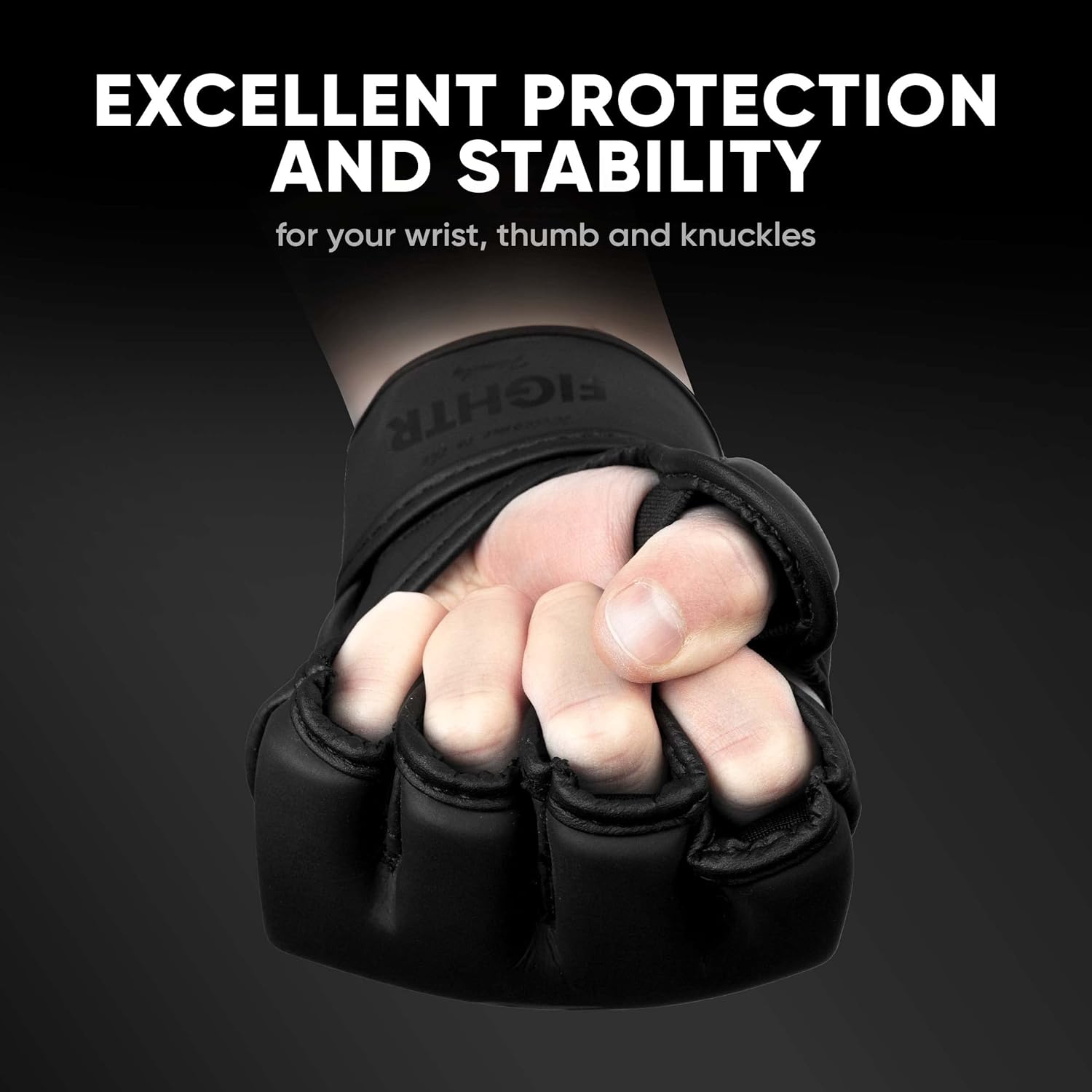 FIGHTR® Guantes Pro de MMA para Entrenamiento de Agarre y Sparring,...