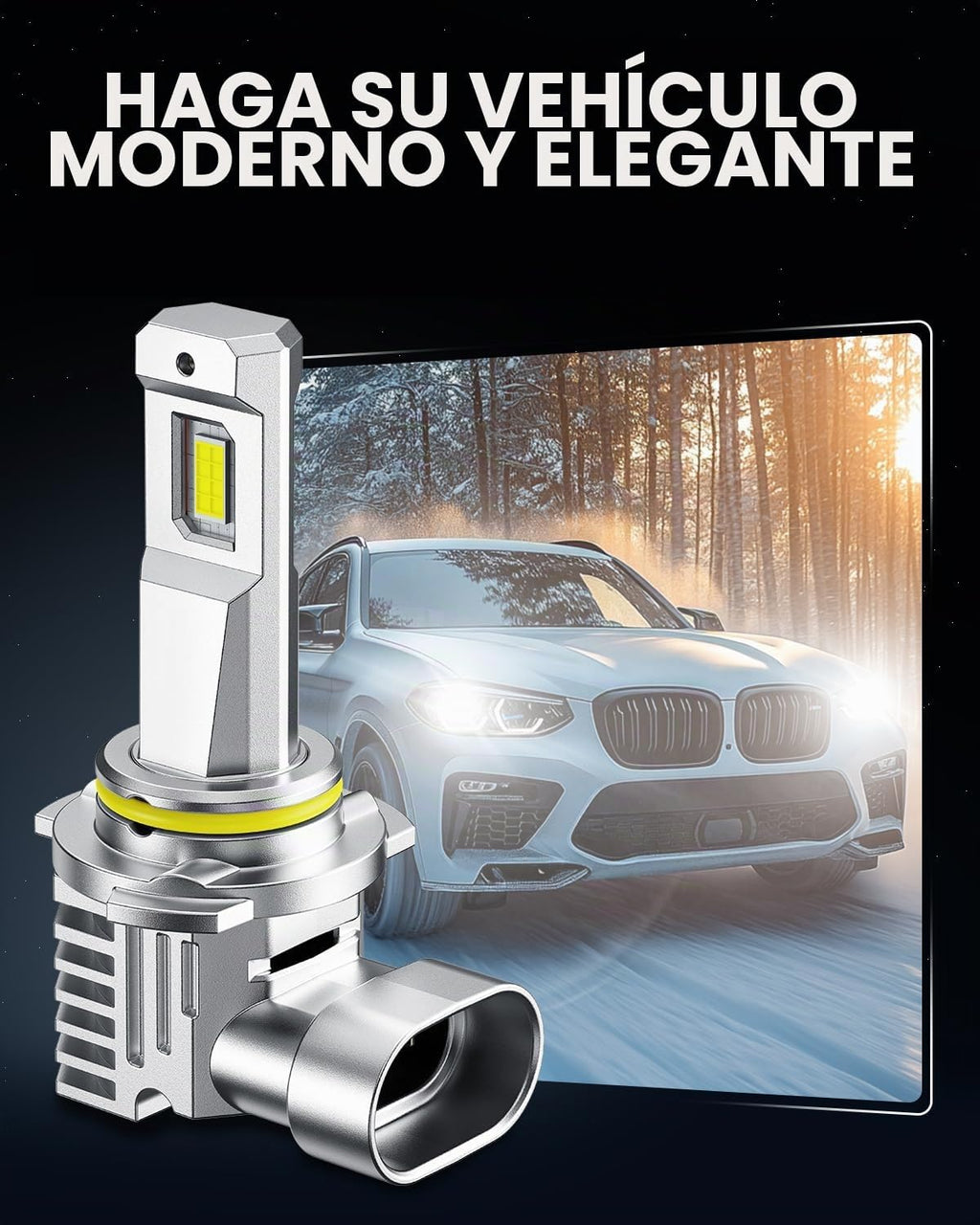 AUXITO Bombillas LED antiniebla 9145, 30,000 lúmenes, 6500 K, luz b...