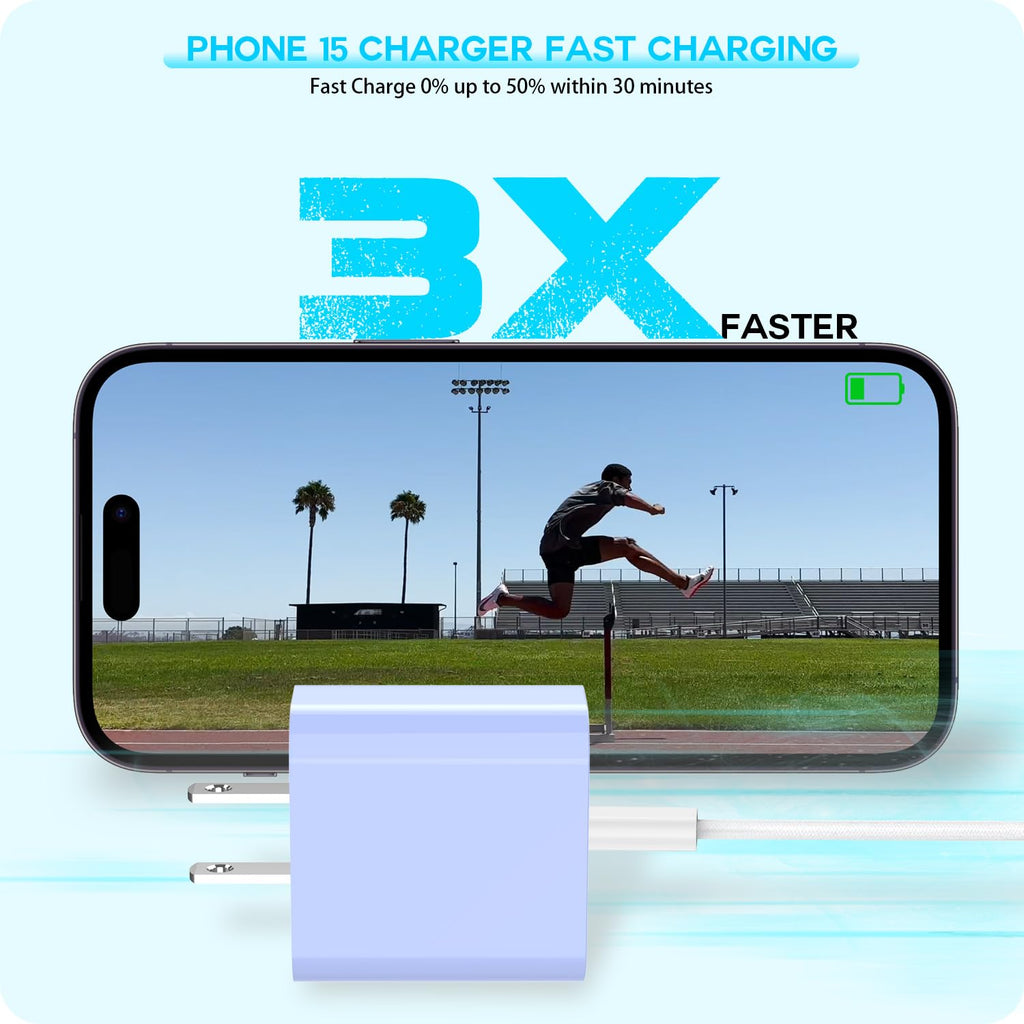[Paquete de 3] Cargador rápido USB C de 20 W para iPhone 17 16 de c...
