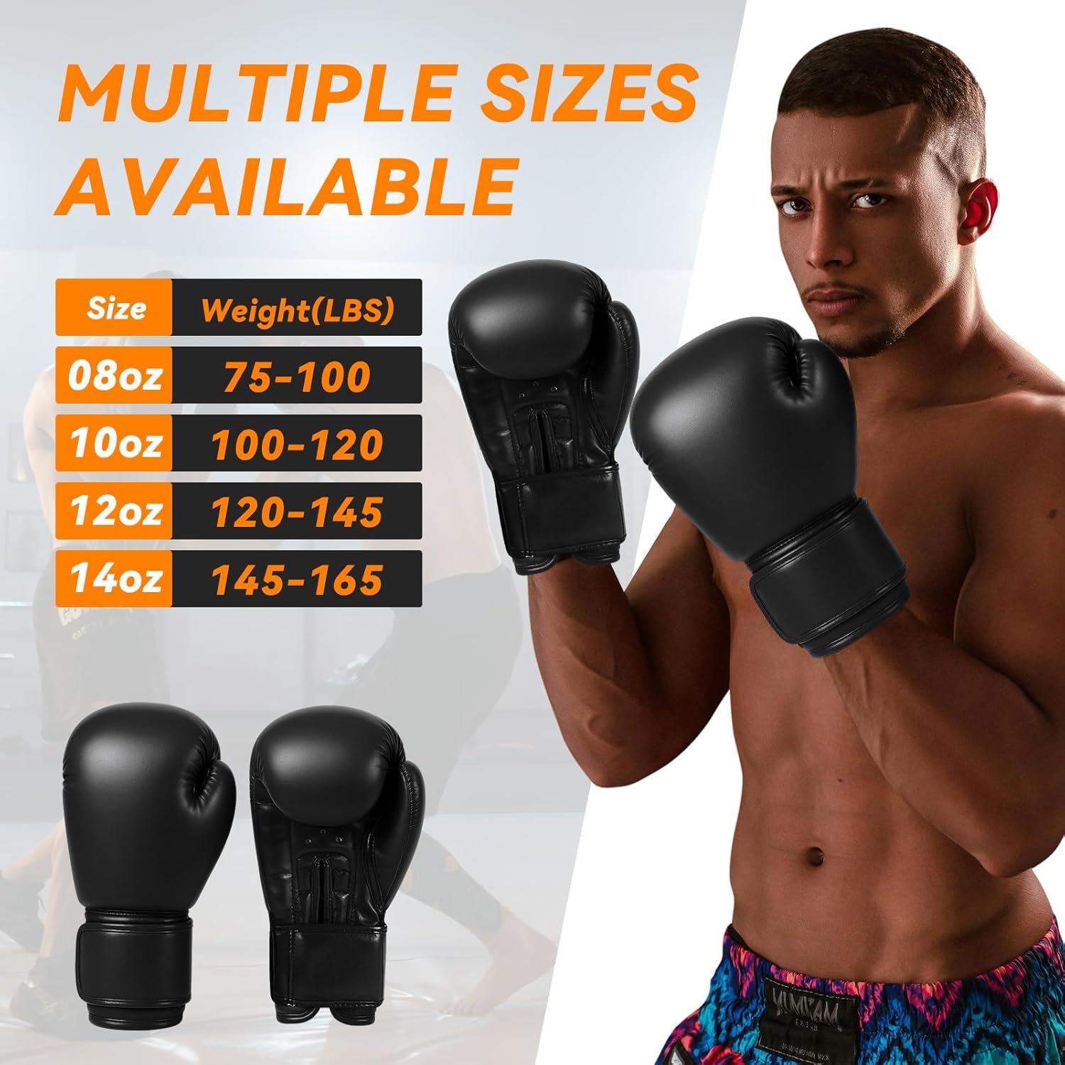 AOUTACC Guantes de boxeo para hombres y mujeres, guantes de entrena...