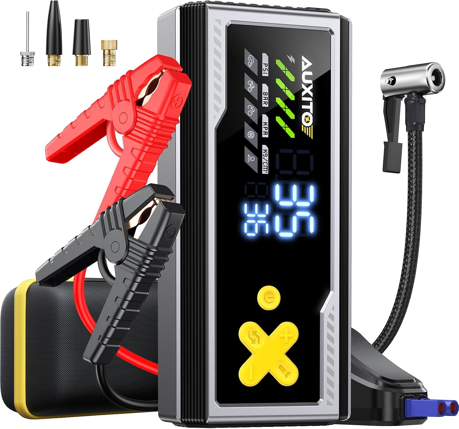 AUXITO Arrancador de 9000 A con compresor de aire de 160 PSI para t...