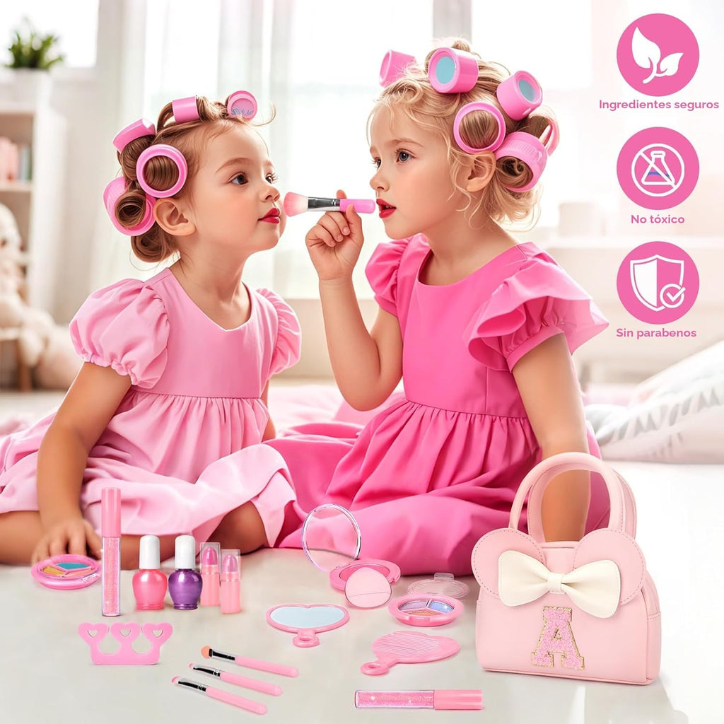 Kit de maquillaje real para niñas \u2013 18 juguetes de maquillaje...