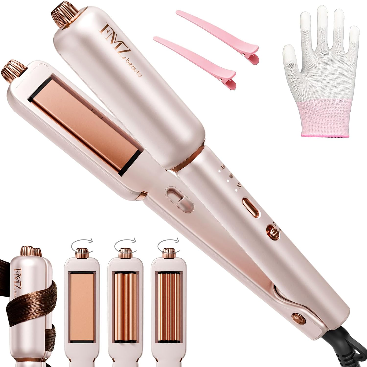 FMZ Plancha plana para el cabello, alisadora de pelo de cerámica de...