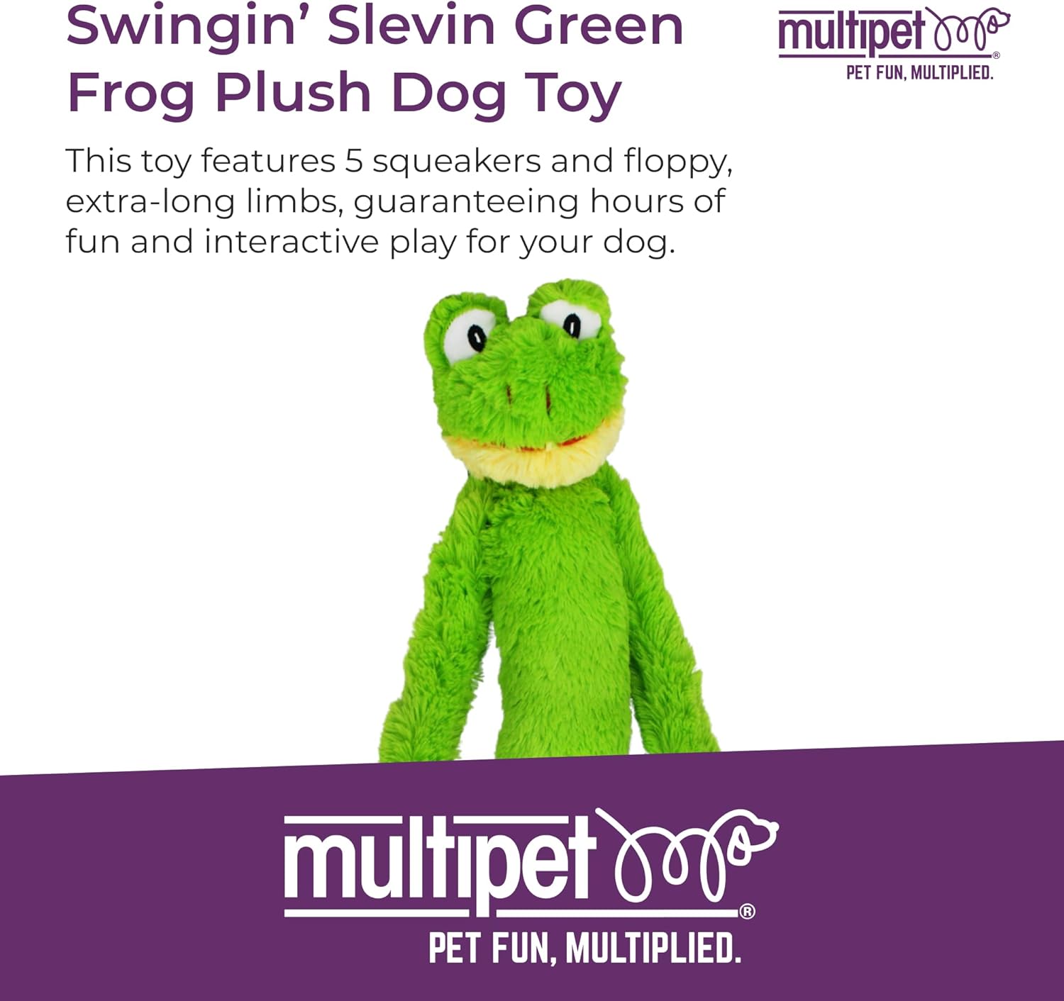 Multipet - Juguete de peluche de rana verde XXL de 76,2 cm para per...