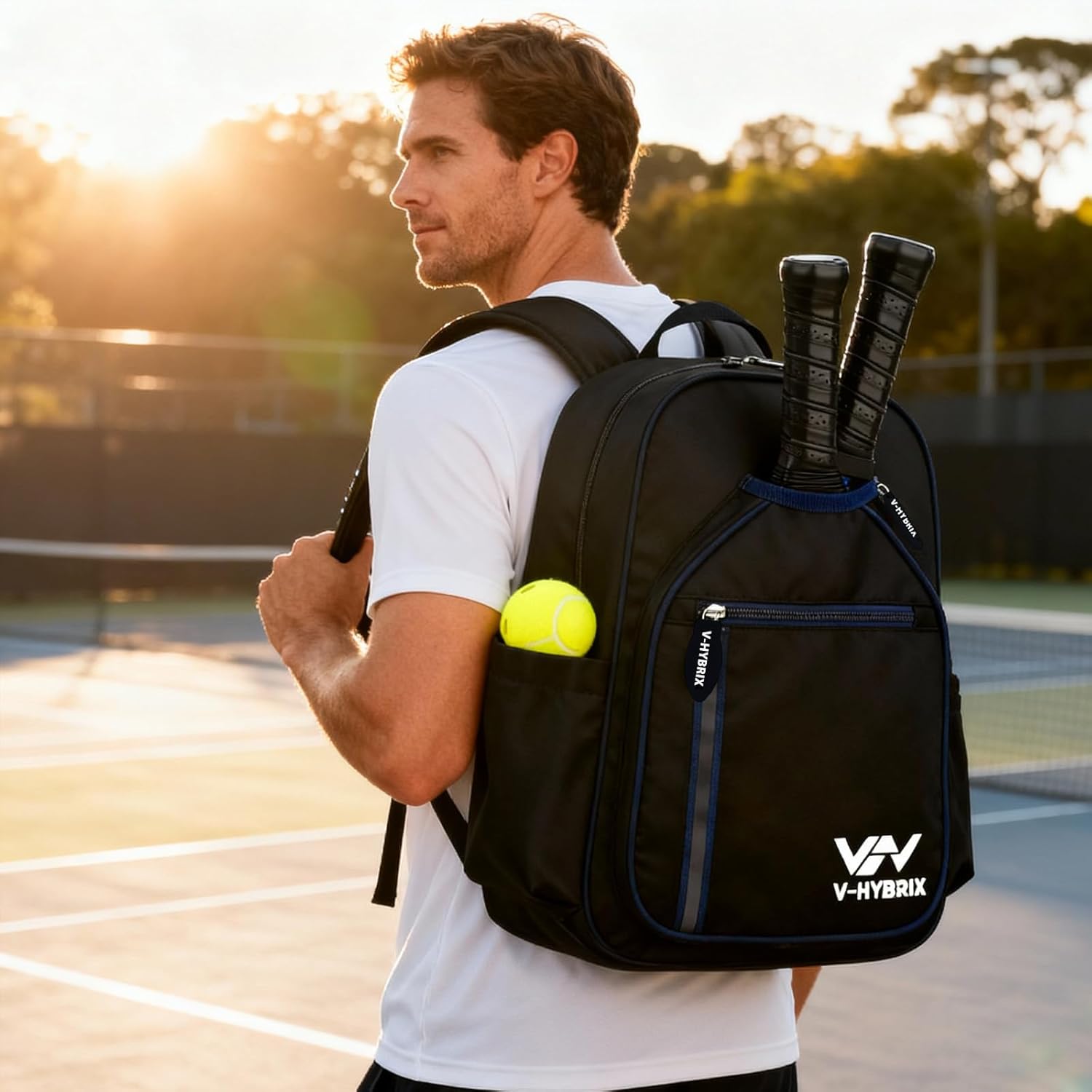 VHYBRIX Bolsas de pickleball, mochila impermeable de lujo de 30 lit...