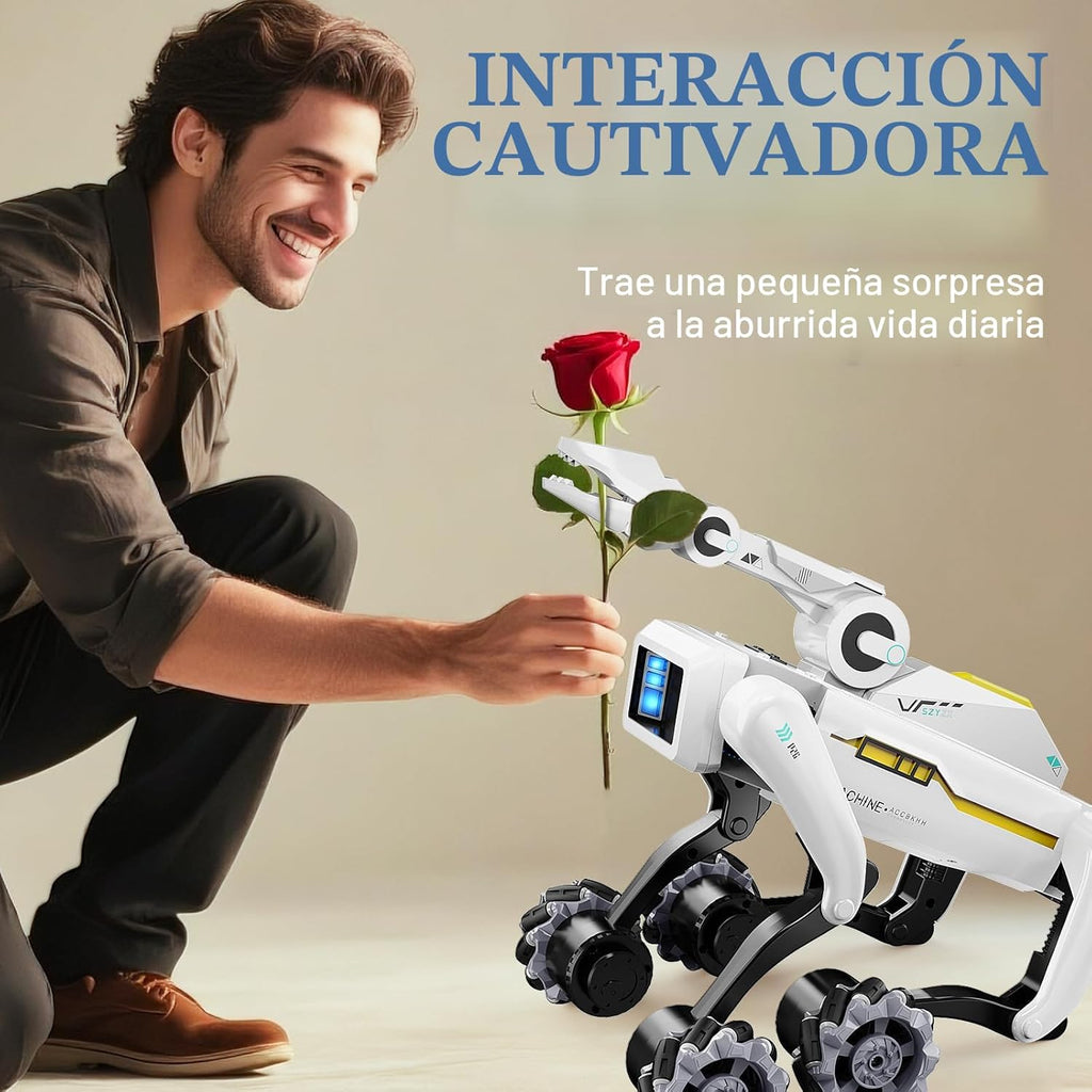 Kit de perro robot 3 en 1 con ruedas, más de 30 acciones biónicas,...