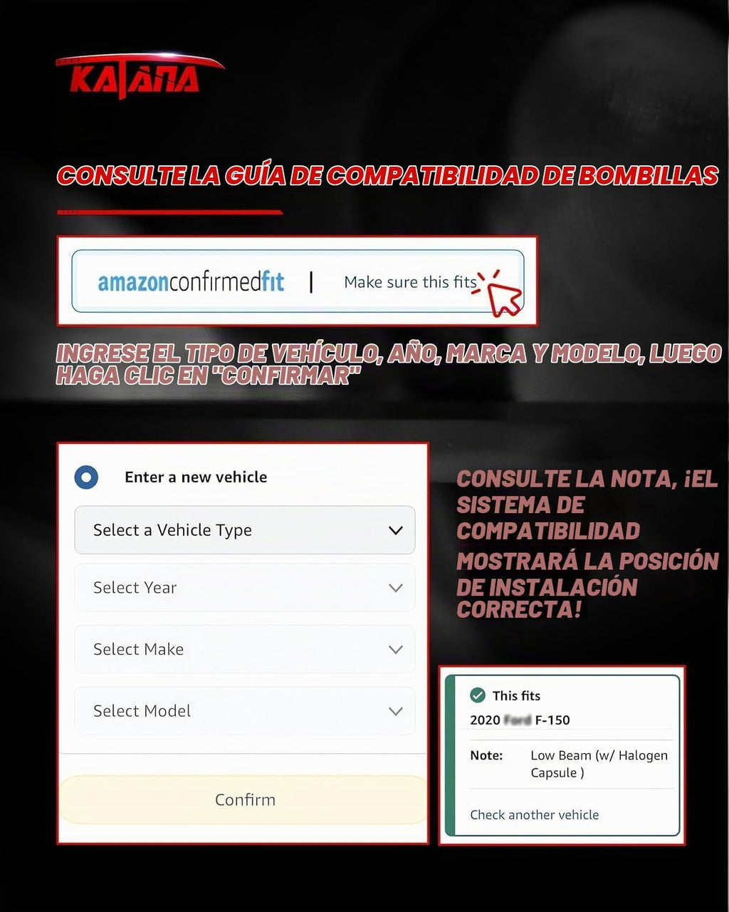 KATANA Bombillas H7, no requiere adaptador, 400% de brillo, 6500 K,...