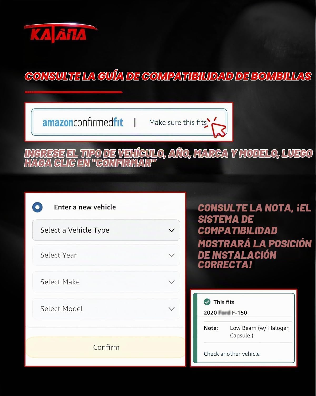 KATANA Bombillas H7, no requiere adaptador, 400% de brillo, 6500 K,...