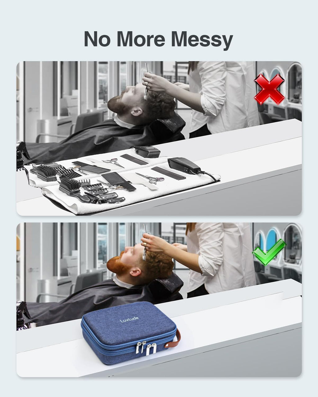 Luxtude Estuche para cortapelos, maletines portátiles de viaje para...