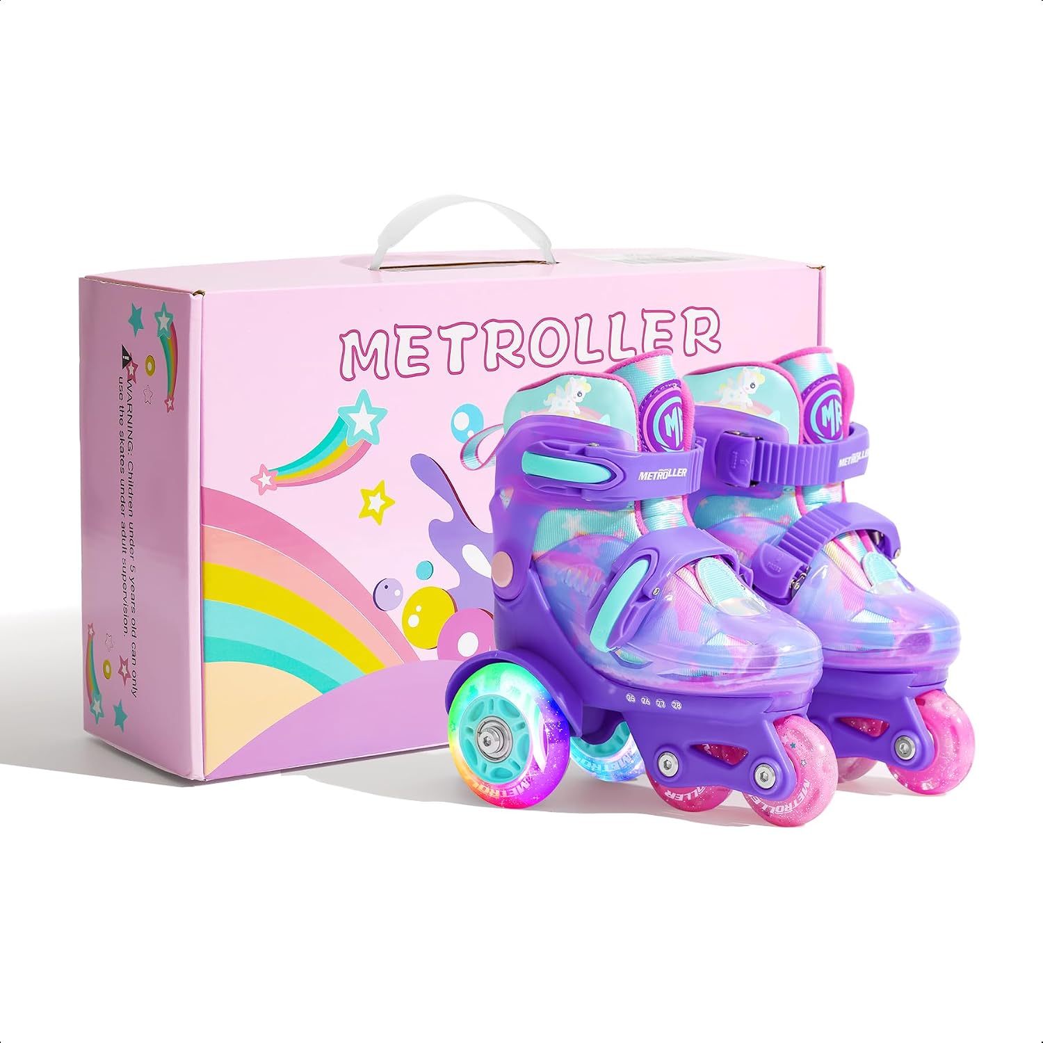 METROLLER Patines de equilibrio con ruedas ajustables para niños pe...