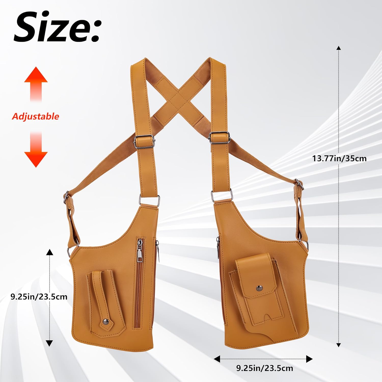 GLAMZLELE Bolsa de axila de doble hombro para hombre, para el pecho...