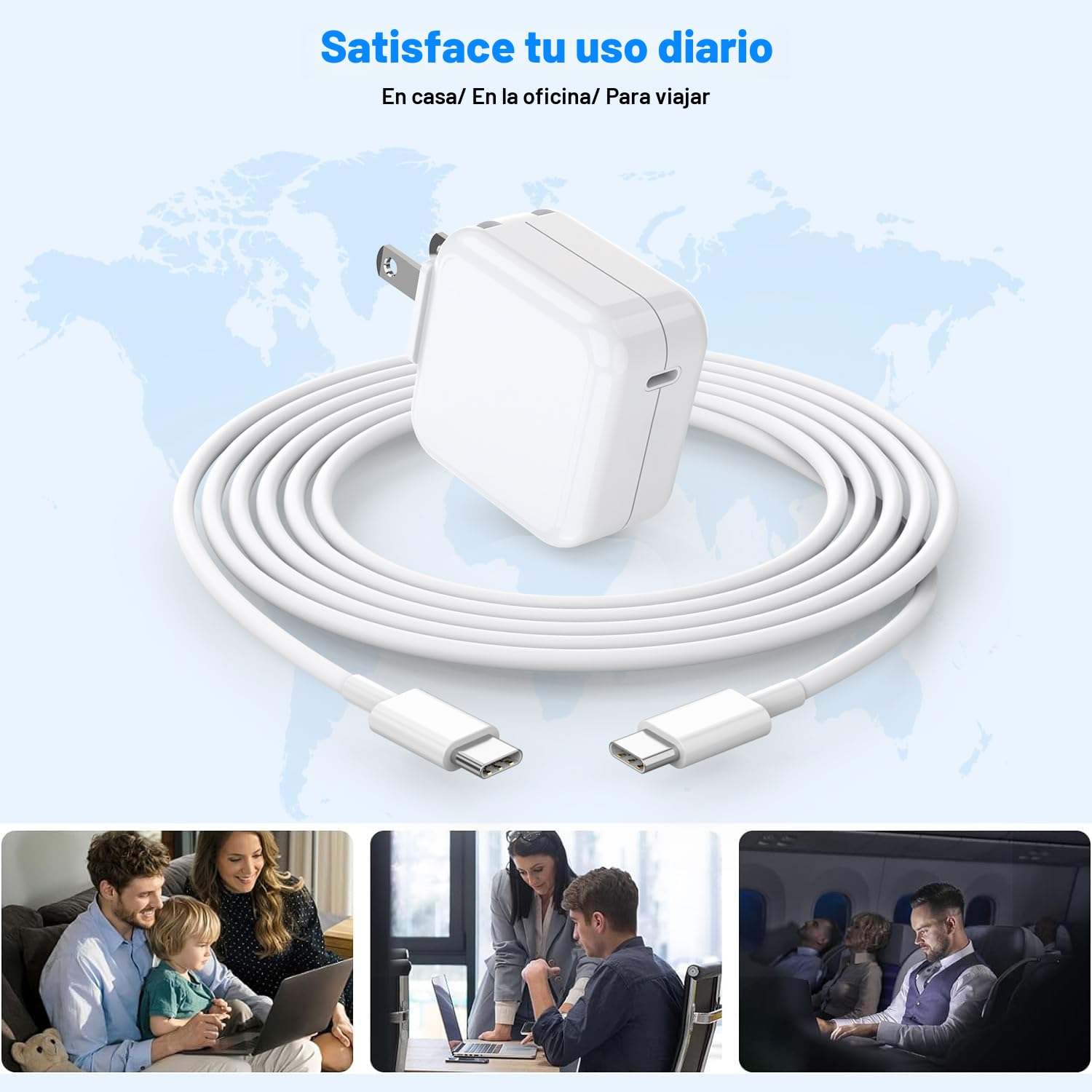 Cargador USB C para MacBook Air MacBook Pro 13 14 15 16 pulgadas, c...