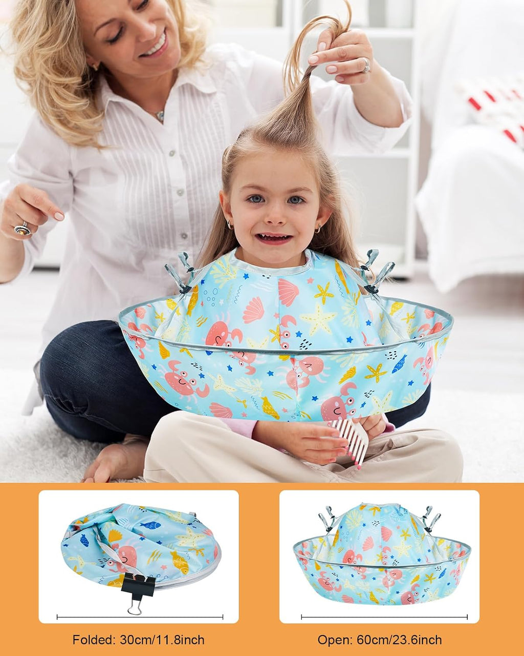 Lictin Capas de corte de pelo para niños, capa de corte de pelo par...