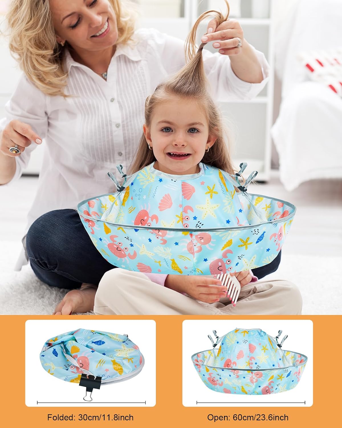 Lictin Capas de corte de pelo para niños, capa de corte de pelo par...