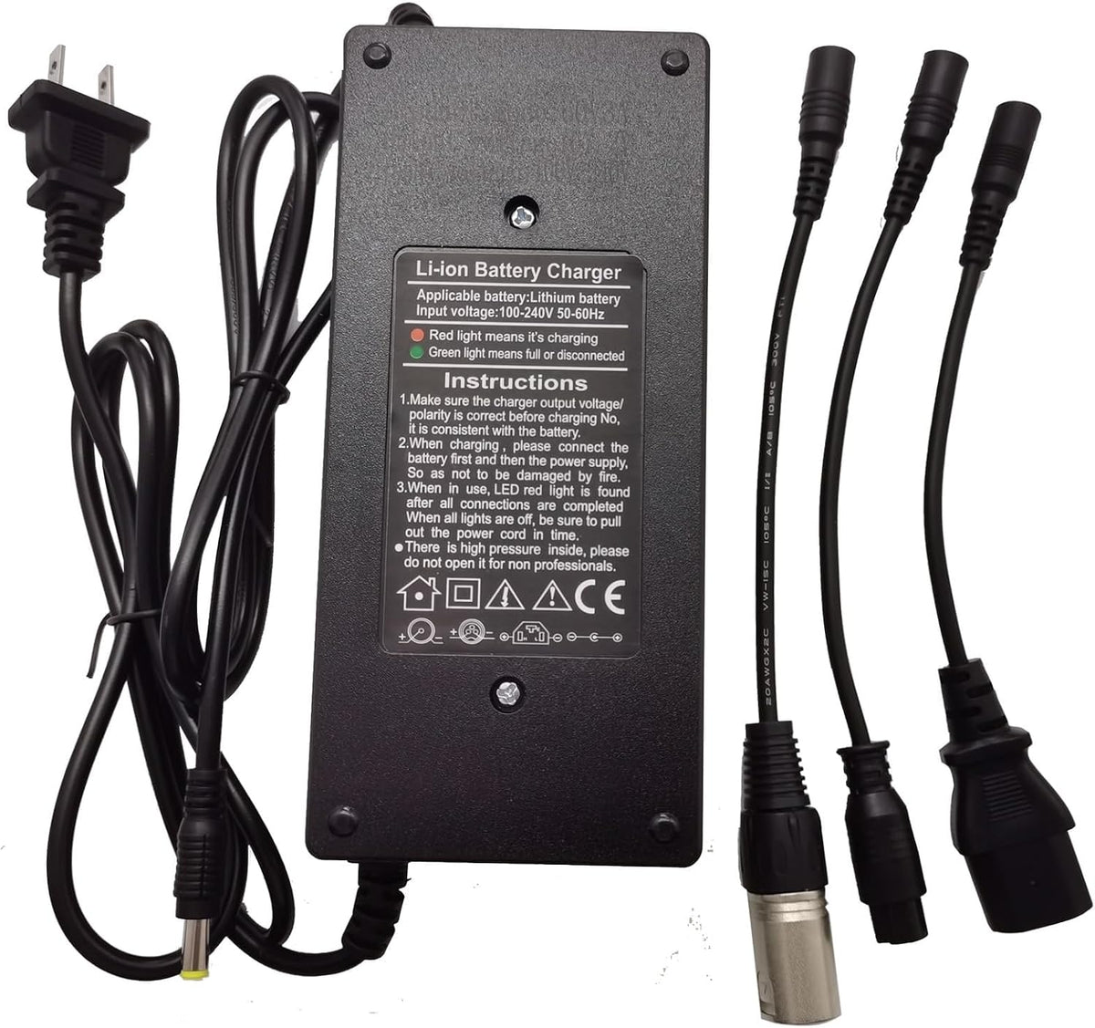 Cargador 67.2V 3A 4 enchufes para CityCoco 1000W Fat Tire Scooter,...