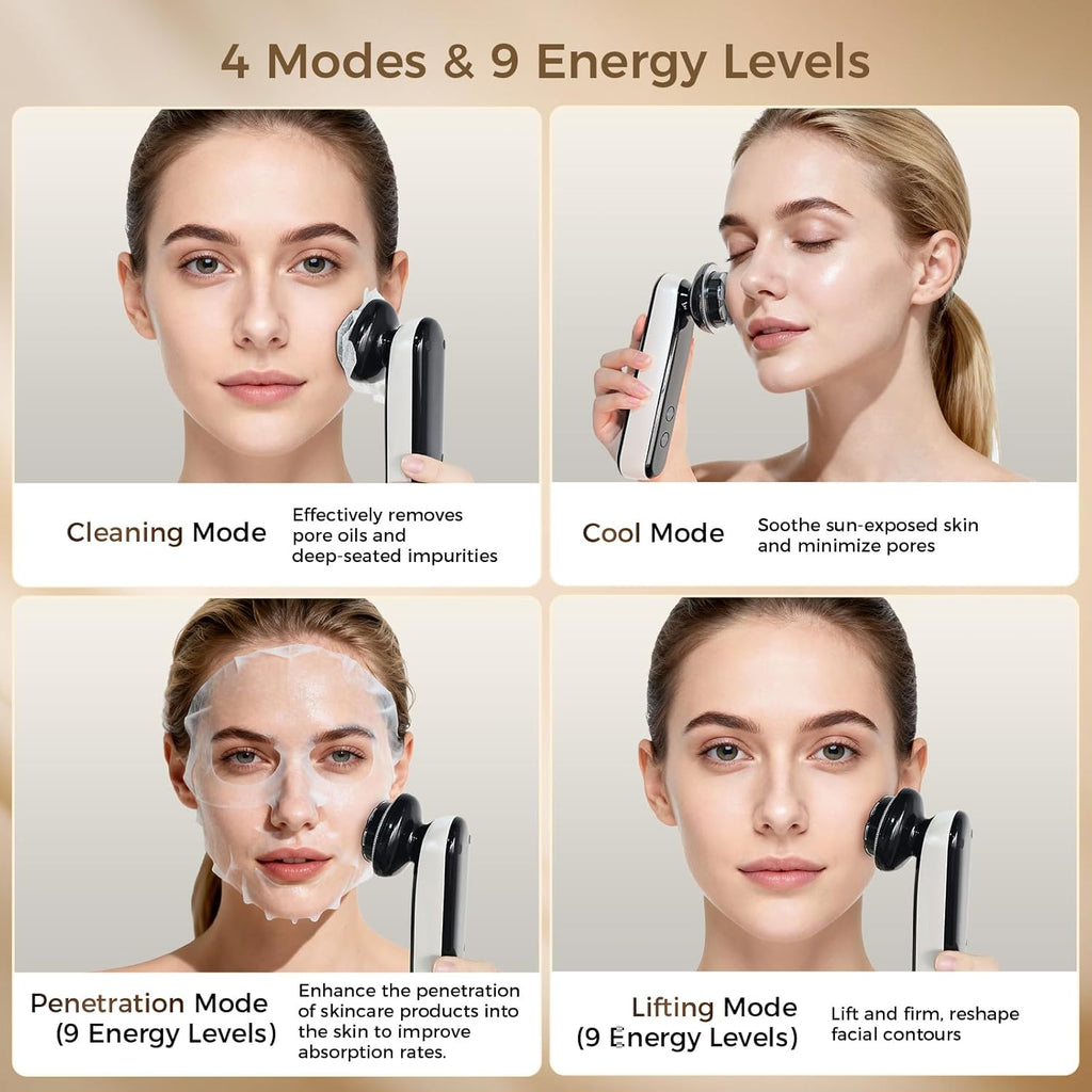 FyneLook Dispositivo facial de microcorriente con terapia de luz ro...