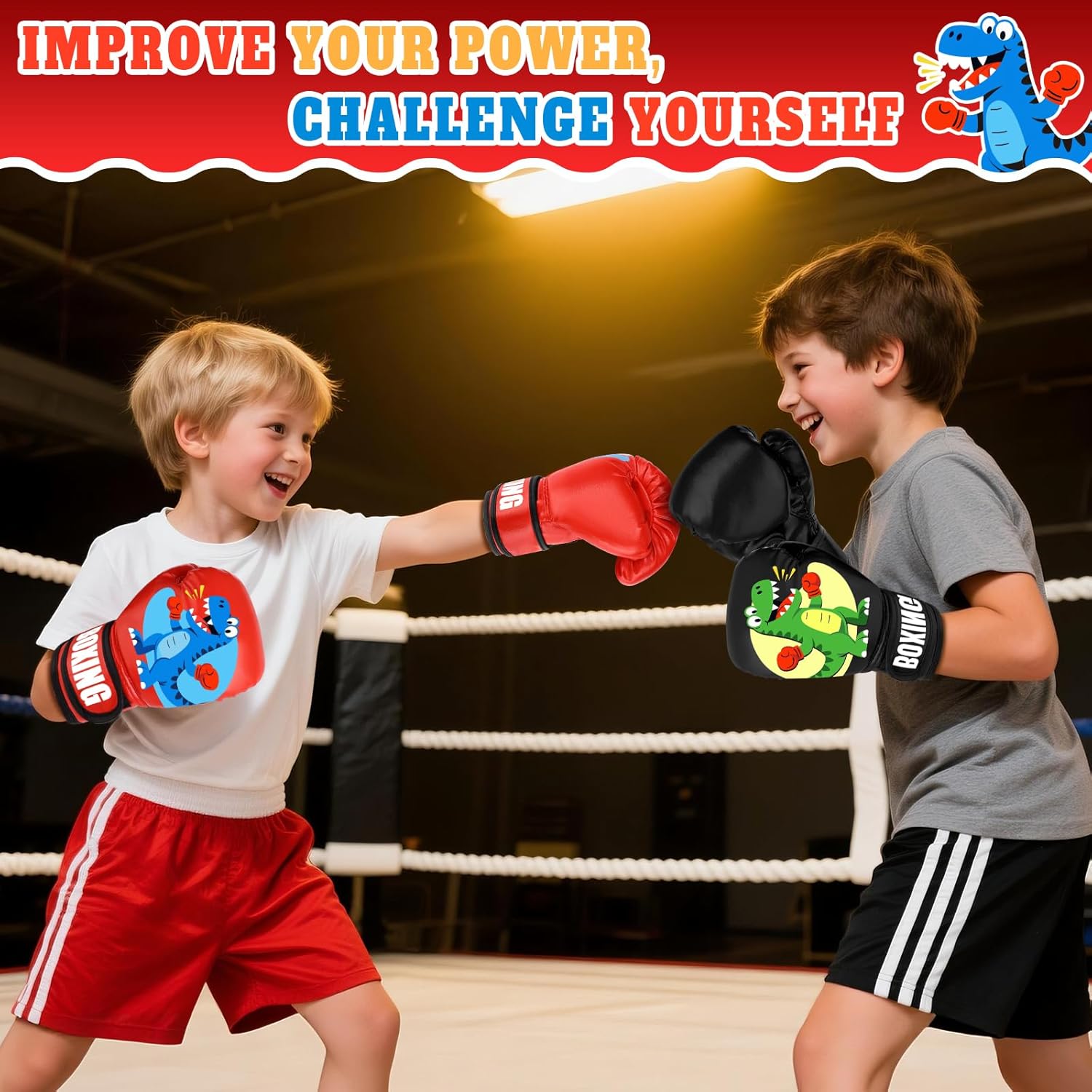 Guantes de boxeo para niños y niñas, guantes de entrenamiento de bo...