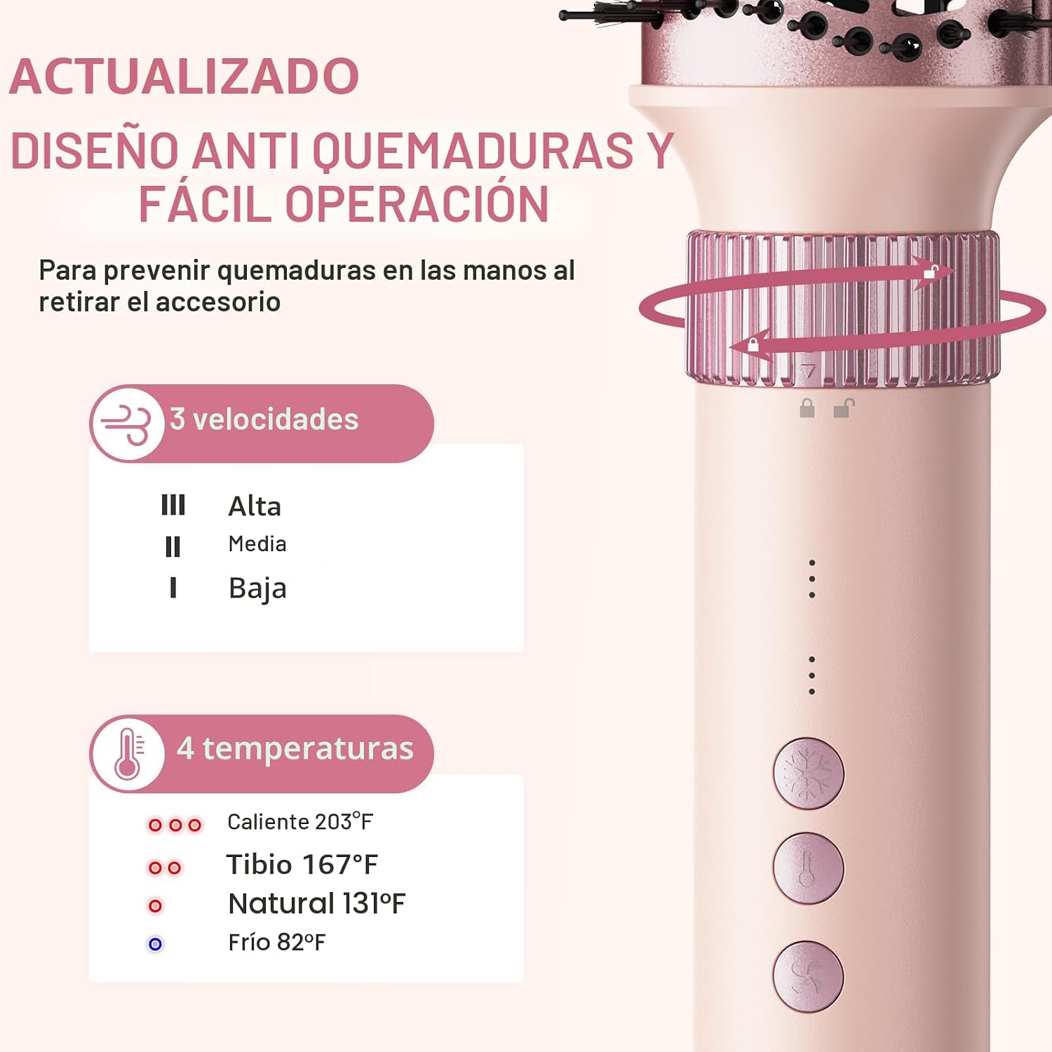 SweetCradle Estilizador de cabello 6 en 1, juego de cepillos secado...
