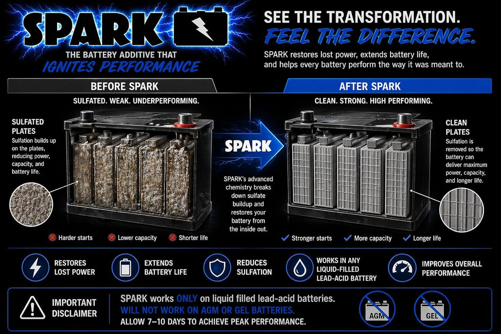 SPARK Solución de restauración de baterías para baterías de carrito...