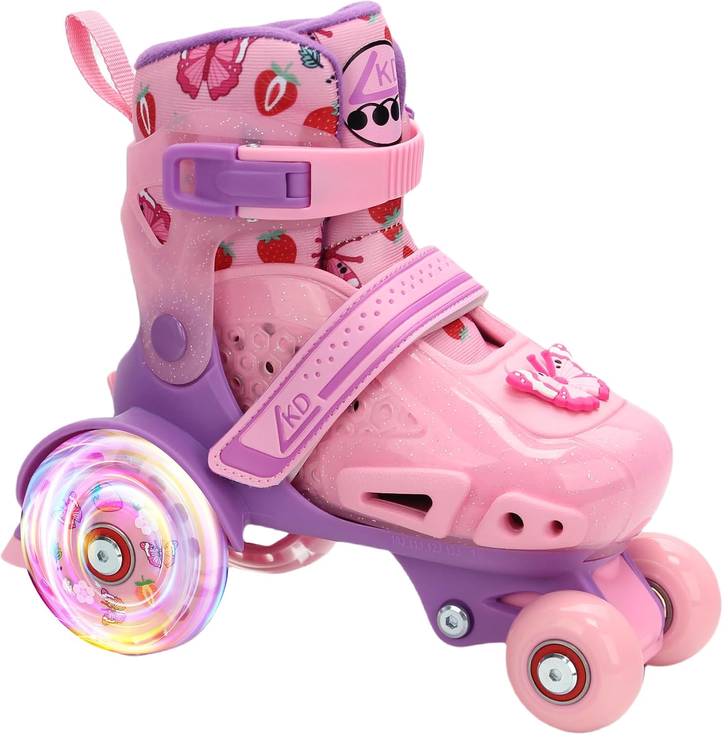 LKD Patines ajustables para niños y niñas, patines cuádruples para...