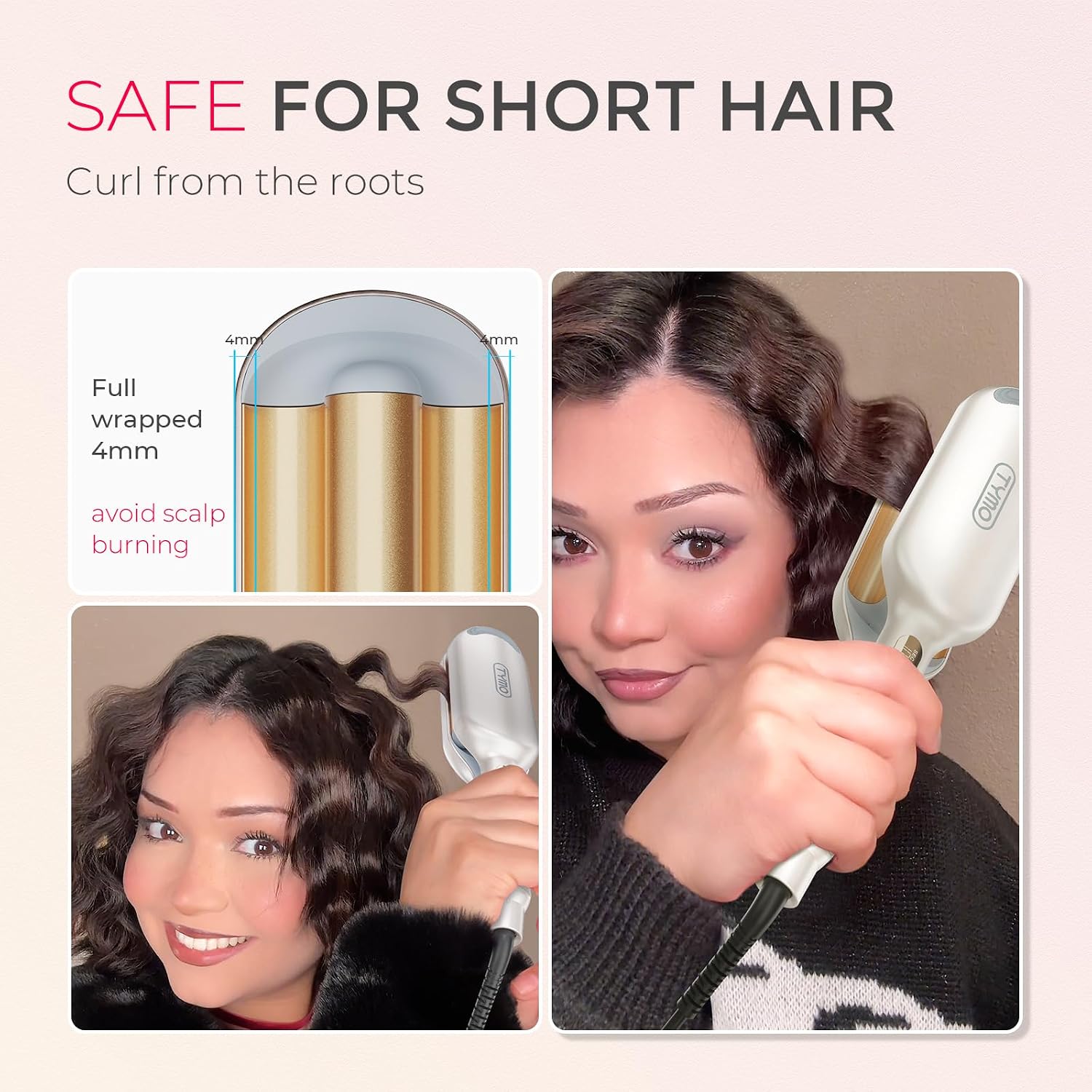 Rizador de Cabello Ondulador TYMO ROVY - Varita Rizador de Ondas de...