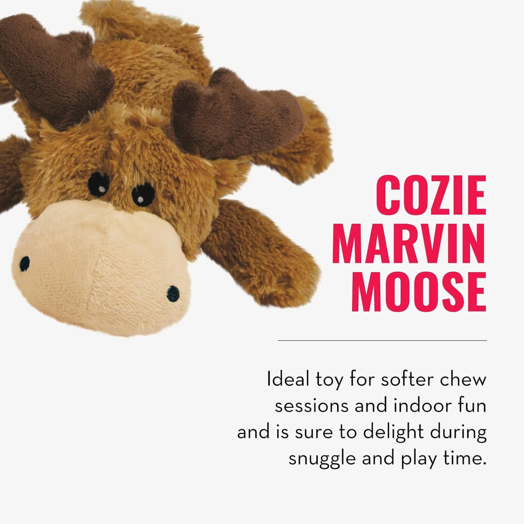 KONG Cozie Marvin Moose y Pelotas SqueakAir (Paquete de 3) - Juguet...