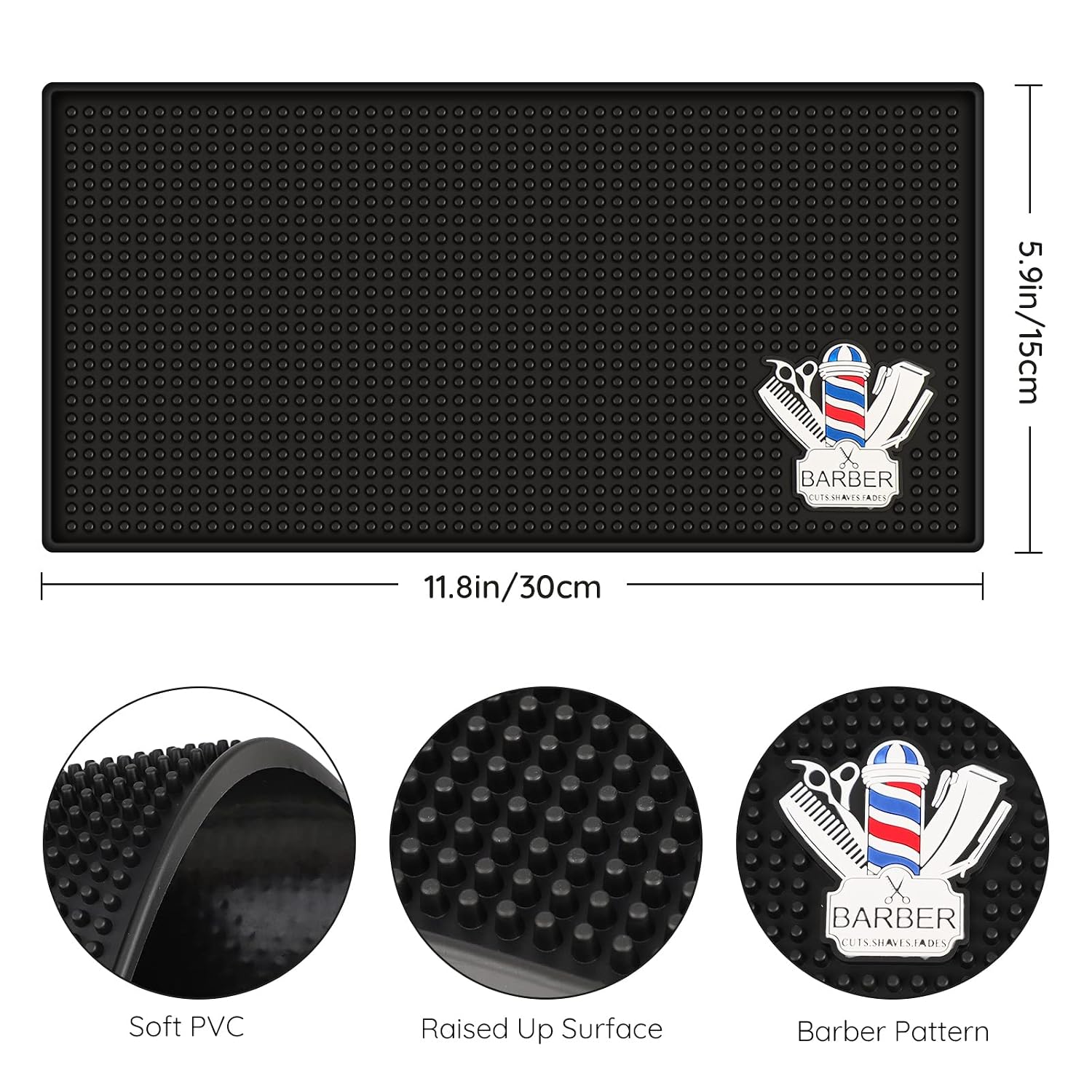 Segbeauty Alfombrilla de peluquería de 11.8 x 5.9 pulgadas, protect...