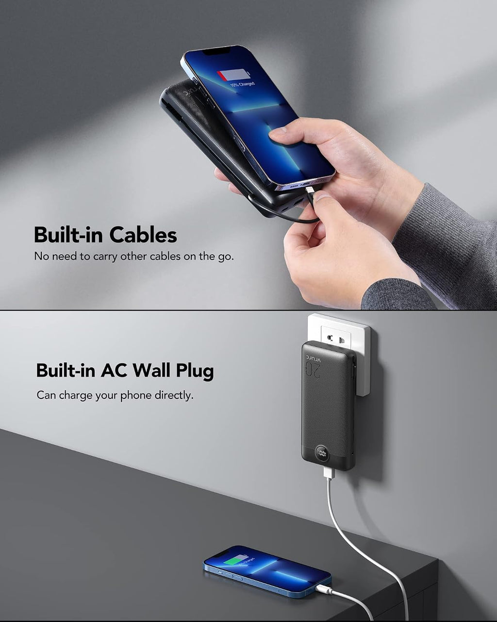 VRURC Cargador portátil de 20000mAh, banco de energía de carga rápi...