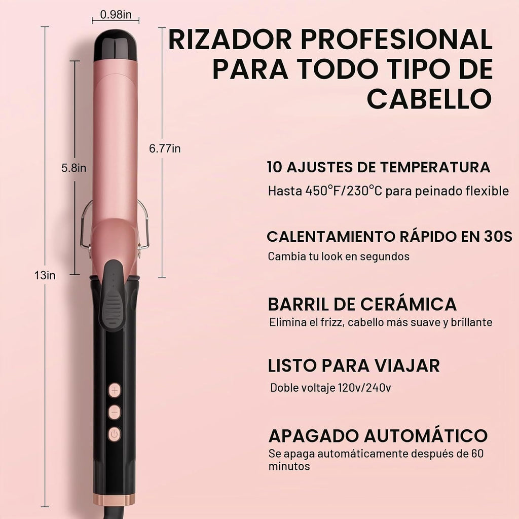 JAETON - Varita rizadora de cabello de 1 pulgada para rizos clásico...