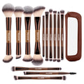 MAANGE Juego de 13 brochas de maquillaje de base con bolsa, brochas...