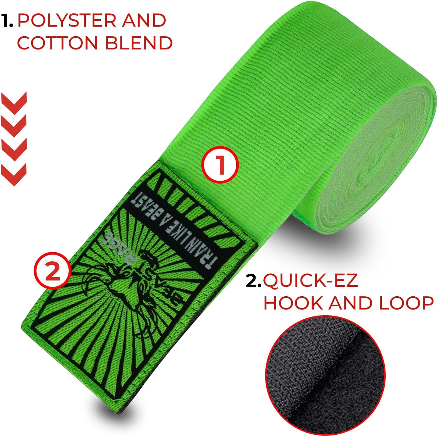 BEAST RAGE Vendas para manos de boxeo para MMA Kickboxing, muñequer...